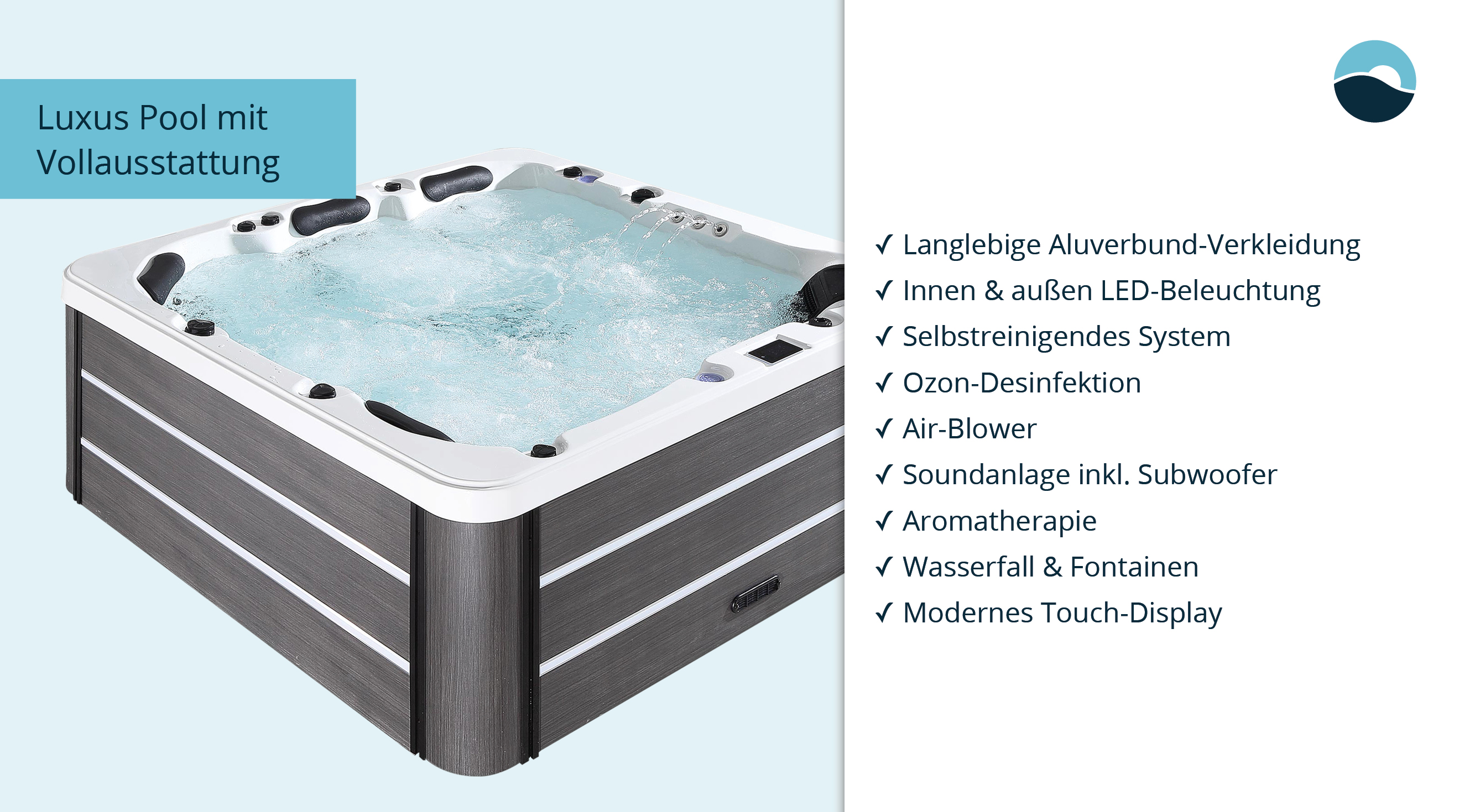Whirlpool balearis® PRO 5 inkl. Easy Lifter (Verkleidung: Dark)