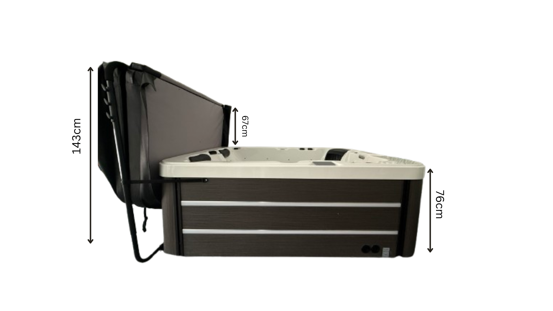 Balearis Easy Lifter - Abdeckungslifter, schwarz inkl. Montageplatten